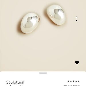 J. Crew Silver Sculptural Earrings NWOT comes with a pouch .